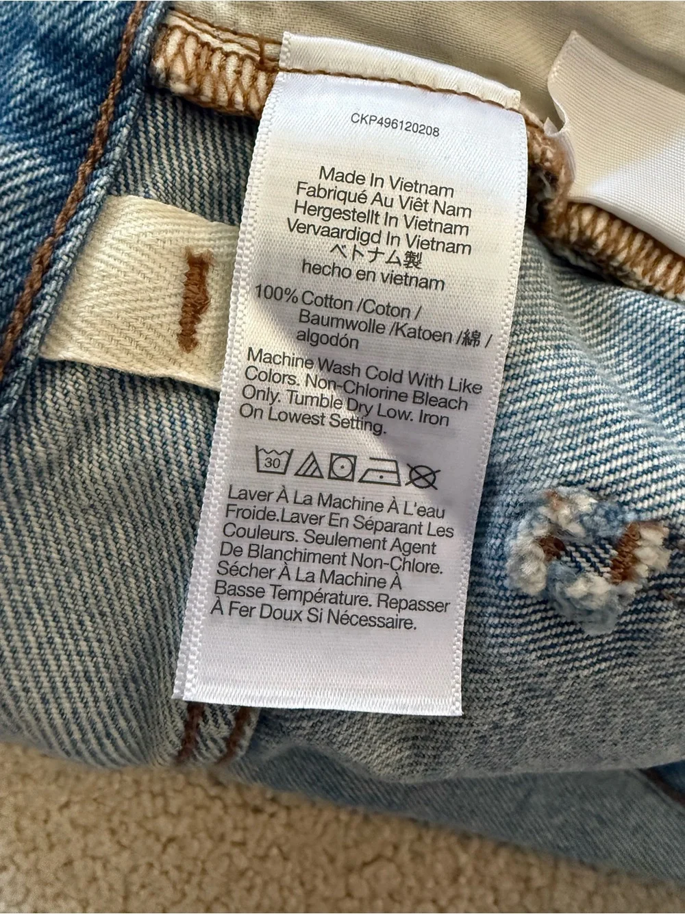 Madewell Brynn Long Shorts Blue Denim Cutoff Shorts with Frayed Hem